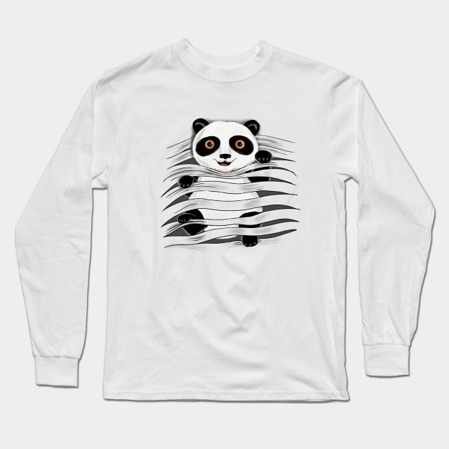 little panda Long Sleeve T-Shirt by coffeeman